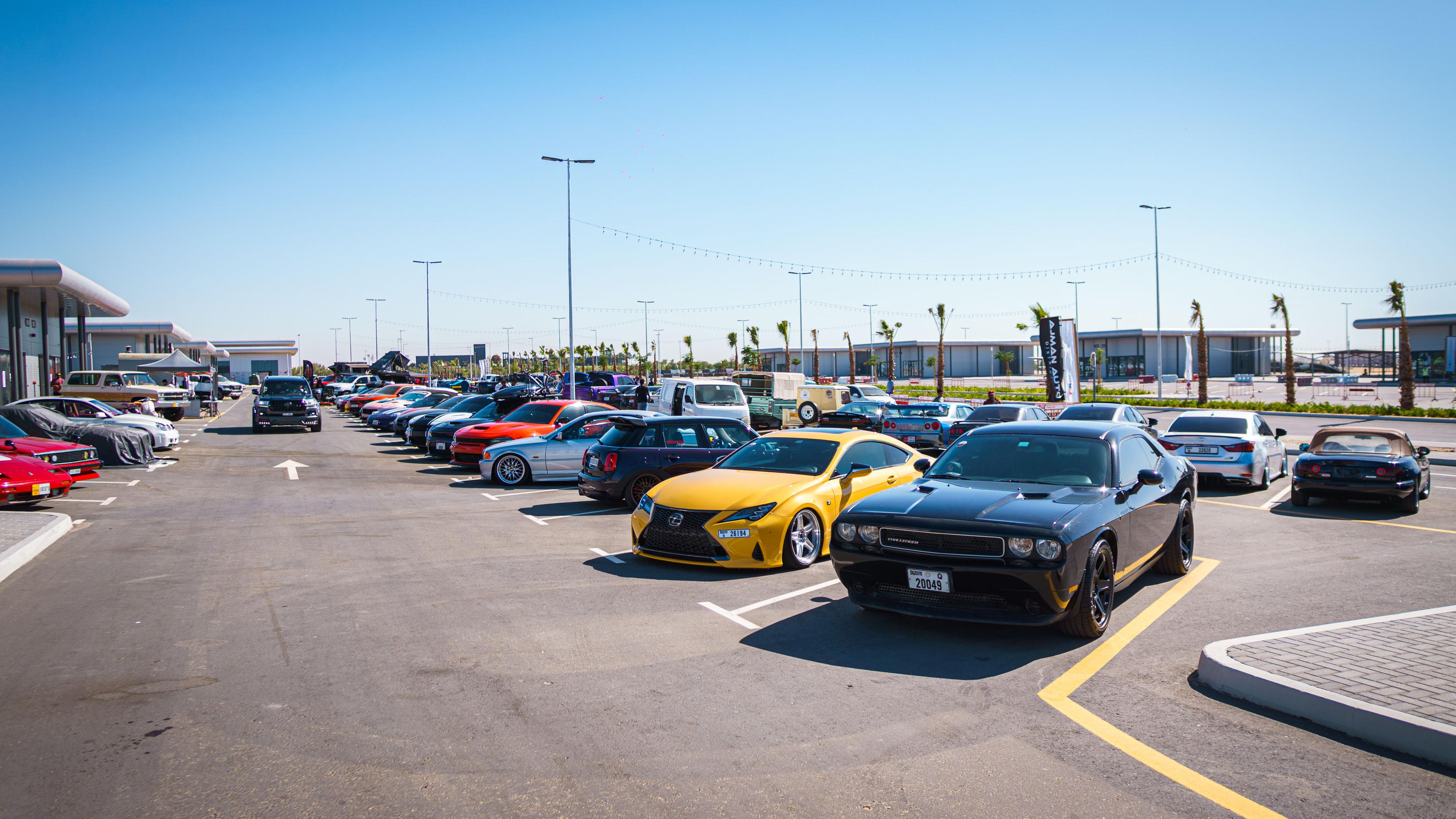 Showrooms row at Ajman Auto District